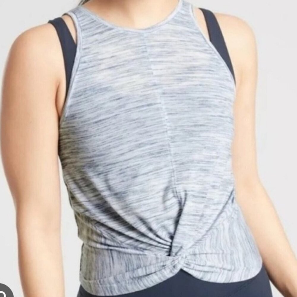 Athleta Twist Tank Top Sleeveless Gray Size Medium
